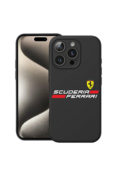 bestcase ® Husă premium din silicon pentru Apple iPhone 15 Pro Max, Ferrari S...