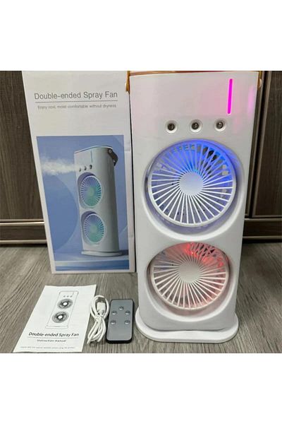 Türkiye Portable AIR Conditioner, USB Rechargeable with Remote Control, 280ml Water Tank with 7 Colors