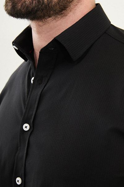 Mcr Ανδρικό πουκάμισο Seersucker Slim Fit Cotton 27081