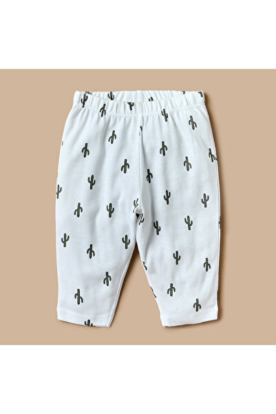 Juniors All-Over Cactus Print Long Sleeves T-shirt and Elasticated Pyjama Set