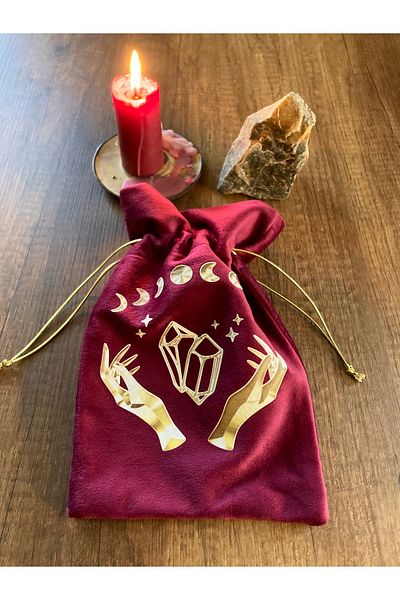 Paganca Luck and Money Tarot Pouch Red