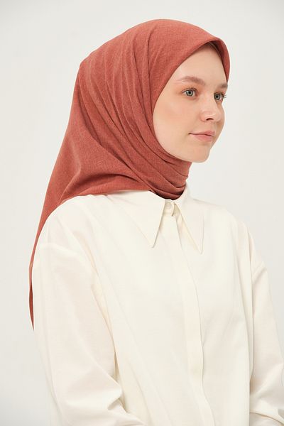 Madame Polo Poly Coton Square Scarf Tile Cotton Breathable Fabric