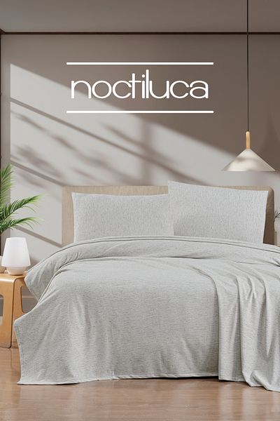 Noctiluca Crushed Textured 100% Cotton Pique Bedspread |   Breathable Sweatproof Summer Seasonal Cover