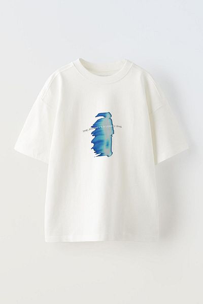 Anetos Journey Front Printed Cotton White Oversize t Shirt
