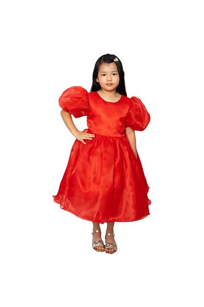 ddaniela Tulip Party Dress-Red
