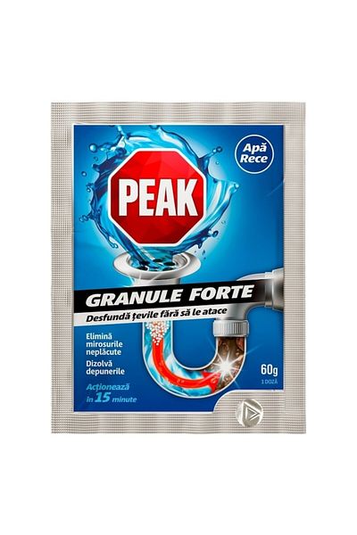 Peak Granule Forte pentru desfundat tevile Apa Rece, 60g