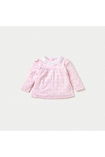 Juniors Bow Print Top and Pyjama Set