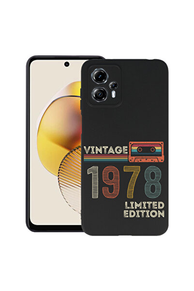 bestcase ® Тънък силиконов калъф за Motorola Moto G53, 1978 - Винтидж лента, ...