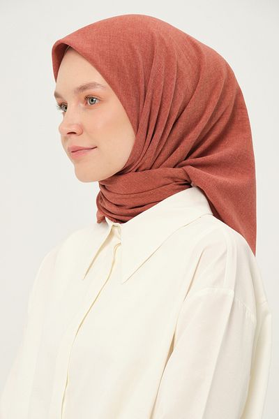 Madame Polo Poly Coton Square Scarf Tile Cotton Breathable Fabric