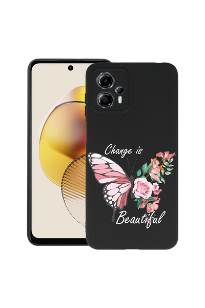bestcase ® Slim Silicon Case For Motorola Moto G53, Change is Beutiful, 13996...
