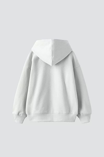 Sekizbiraltı Λευκό φούτερ με στάμπα Future Lightning Oversize Unisex