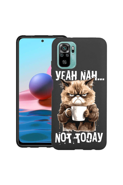 bestcase ® Husă subțire din silicon pentru Xiaomi Redmi Note 10 Pro, Nu astăz...