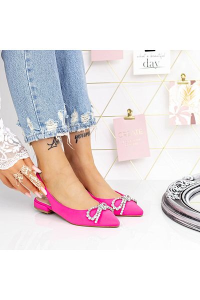 mei Women's Ballerinas 2LE15 Fuchsia