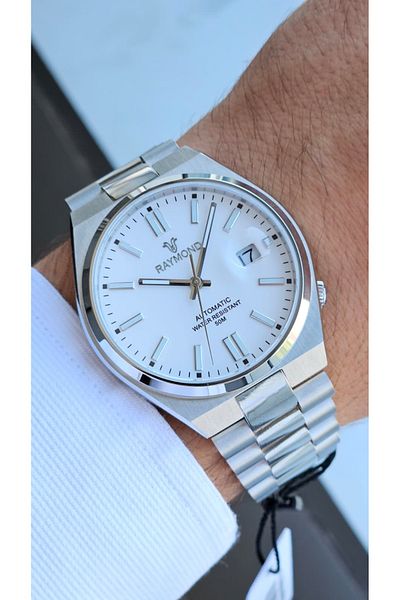 Raymond Rym-0104 Automatic Men's Watch - Miyota Machine - Steel Case and Cord - 2 Years Warranty