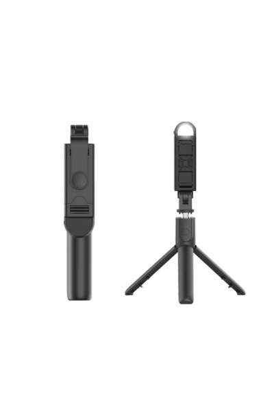 Techsuit Stick selfie cu telecomandă și lumină LED, 105 cm - (S05-S) - Negru