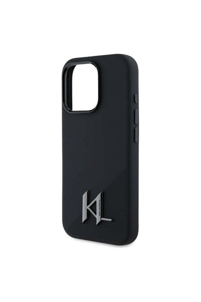 Karl Lagerfeld Case for iPhone 16 Pro Max - Karl Lagerfeld Silicone MagSafe - Shadow Metal Initial