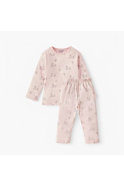 Juniors Bunny Print T-shirt and Pyjama Set