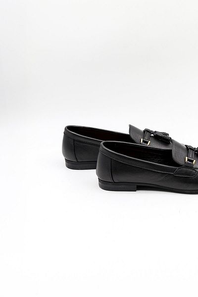 Venüs Women's Genuine Leather Buckle Detailed Loafer Casual Shoes Vn023025Y Black