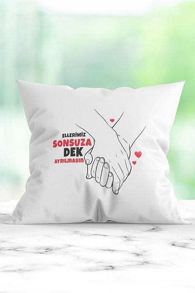 ÇELİKLER HEDİYE Let Our Hands Never Part Printed Pillow