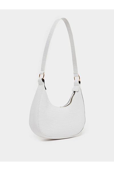 Styli White Croco Shoulder Bag