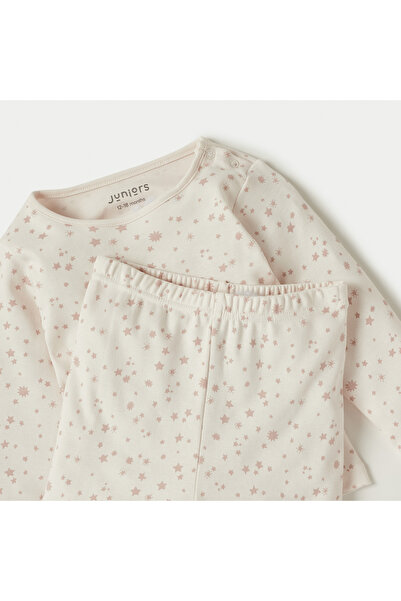 Juniors All-Over Star Print T-shirt with Pyjama Set