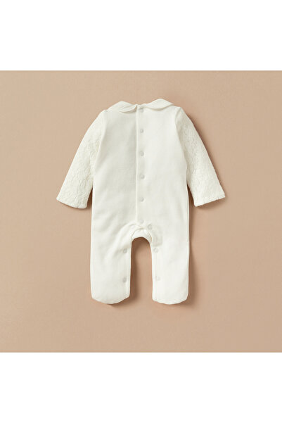 giggles Floral Sleepsuit with Bow Accents