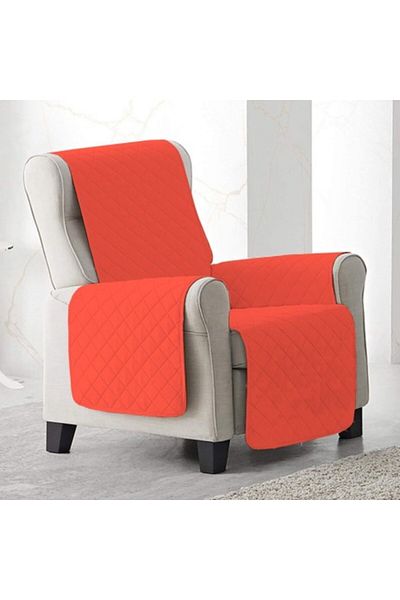 Pucioasa Quilted Cover for Armchair, Coral