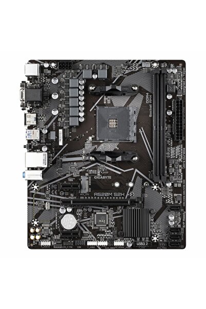 Gigabyte A520M S2H DDR4 (5000MHz)OC M.2 DVI/VGA/HDMI PCIe 3.0 AM4 mATX Anakart