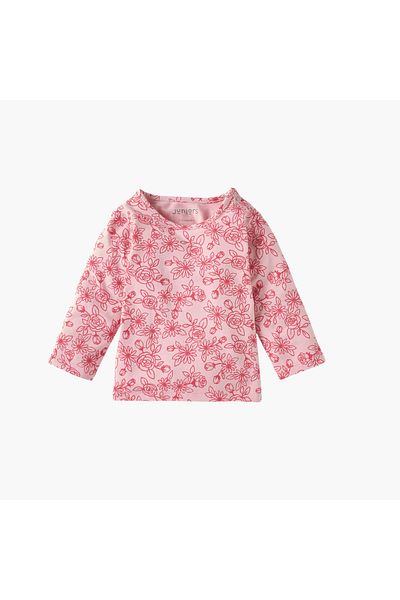 Juniors All Over Floral Print T-shirt and Pyjama Set