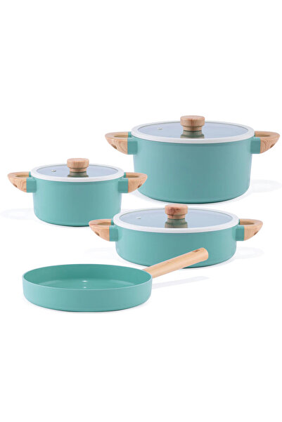 CooknKeep مجموعة مكونة من 4 قطع من سلسلة بلو ليندا