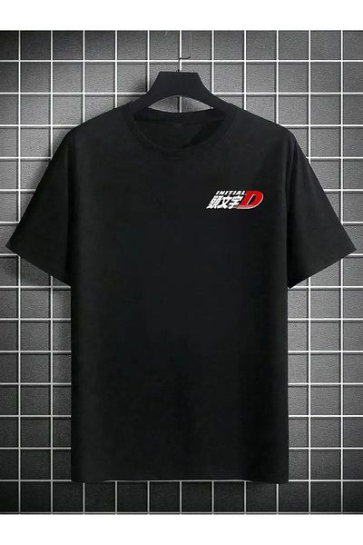 AEMİ Tricou oversize unisex cu decolteu cu imprimeu inițial D