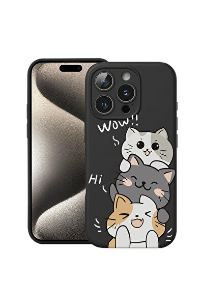 bestcase ® Carcasă subțire din silicon pentru Apple iPhone 13 Pro, Cat Wow, 1...