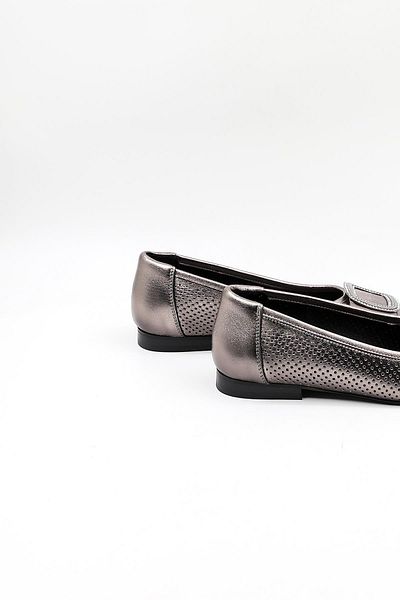 Venüs Women's Genuine Leather Daily Stylish Ballerinas Vn11103 Platinum