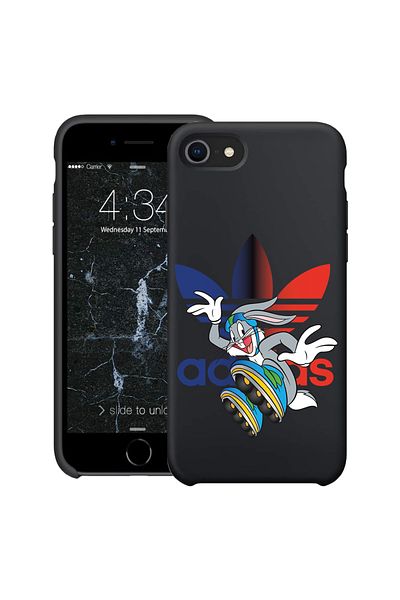 bestcase ® Carcasă subțire din silicon pentru Apple iPhone SE 3 / SE 2 / 7 / 8, Mad Bugs Bunny, 1396527 B 1836