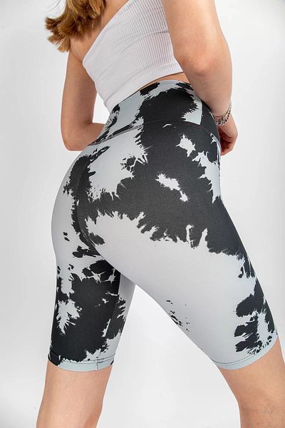 Bak Moda Pantaloni scurți lavabili cu talie înaltă, albastru gheață