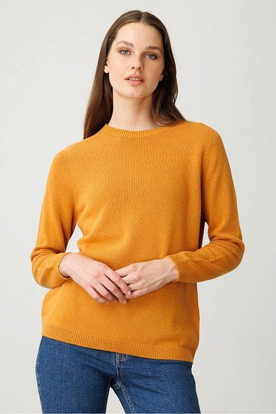 Desen Triko Women's Crew Neck Classic Cashmere Sweater M.K.İçi