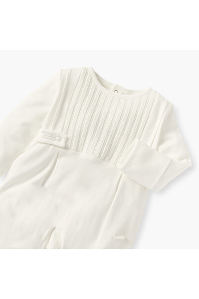 giggles Textured Closed Feet Sleepsuit with Long Sleeves