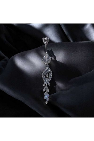 Begonia Accessories 316L Surgical Steel Stainless Tarnish Free Fashion Zircon Stone Navel Piercing