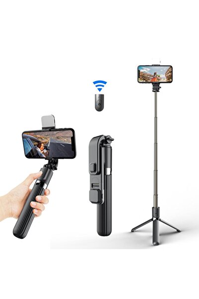 Techsuit Stick selfie stabil Bluetooth, 84cm - Telecomandă și suport pentru t...