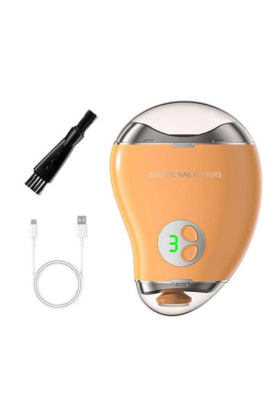 Adsinio Professional electric nail file,Adsinio,2 in 1,Cutting and grinding function,3 speed settings,Beige