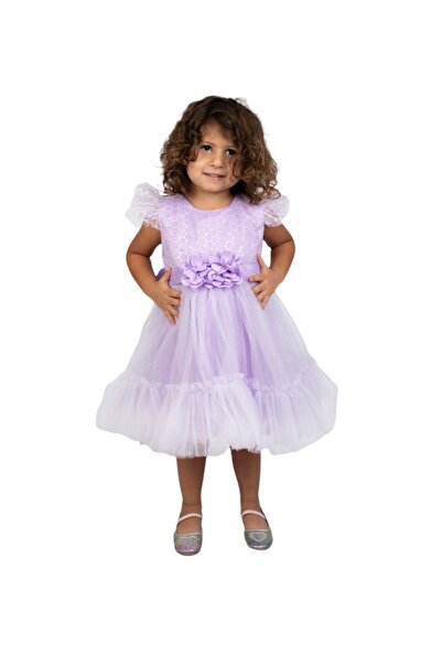 ddaniela Gigi Faux Flower Dress Purple