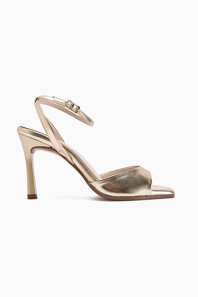 Limoya Nova Gold Ankle Buckle Thin Heeled Women's Shoes