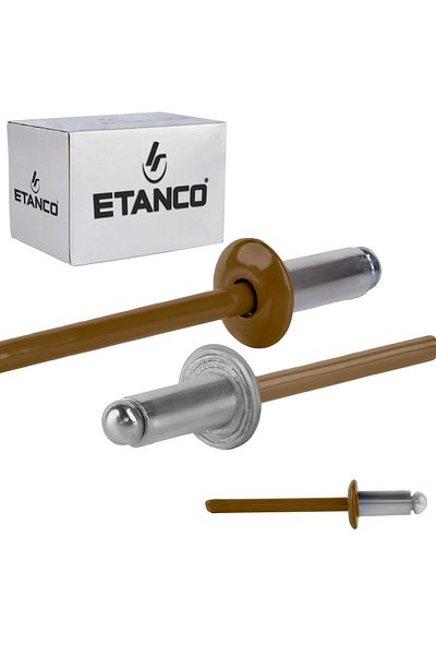 Etanco Nity otwarte aluminiowe 4,8x10mm RAL 8003