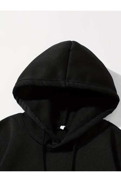 caddekombin Μαύρο φούτερ με κουκούλα GTA San Andreas με τυπωμένο σχέδιο και μάλλινη επένδυση μέσα