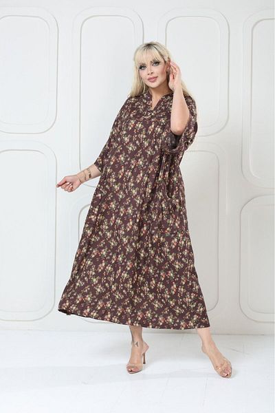 mervemoda Women's large size woven dress