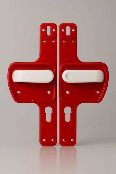Life 360 Barrier Door Handle |   Red-White Color |   Child Safe |   Suitable for Schools and Training Areas