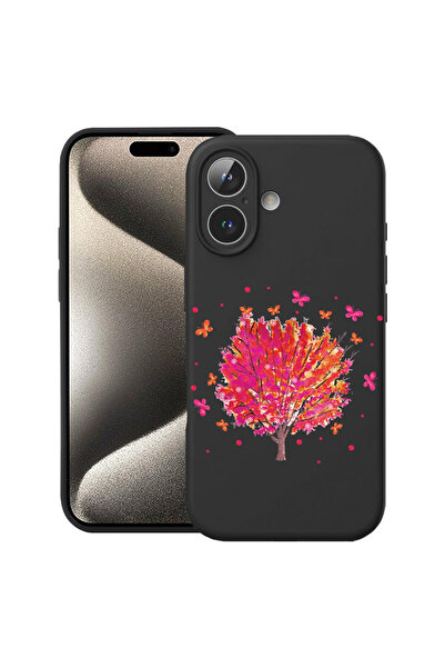 bestcase Carcasă premium din silicon pentru Apple iPhone 17, Copac cu fluturi...