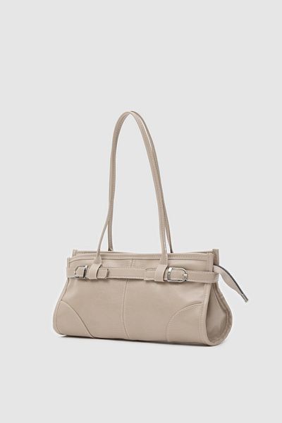 Shule Bags Enyola Vintage Baguette Bag Beige