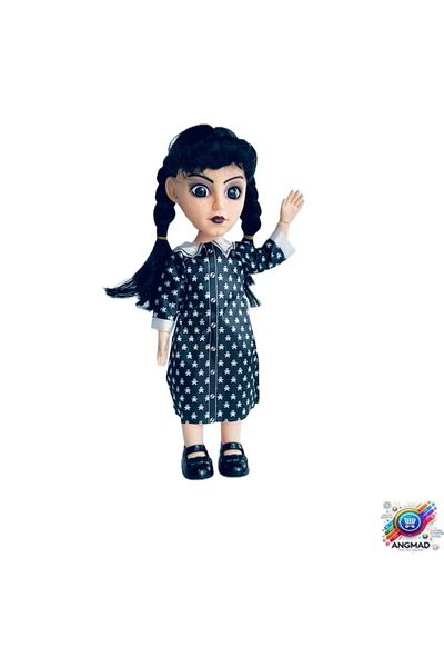 ANGMAD Păpușa muzicală Miercurea Familia Addams, 27 cm, cu articulații flexibile și lumini