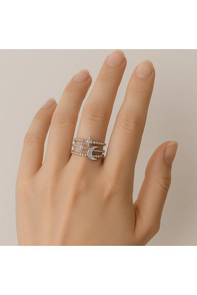 BY YASİN TOPÇU Celestial Loop Steel Ring